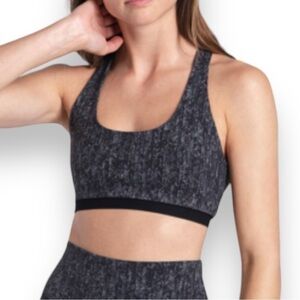 Lole Sports Bra Fluery Grey Black Workout Athletic Yoga Running Size Medium NWOT